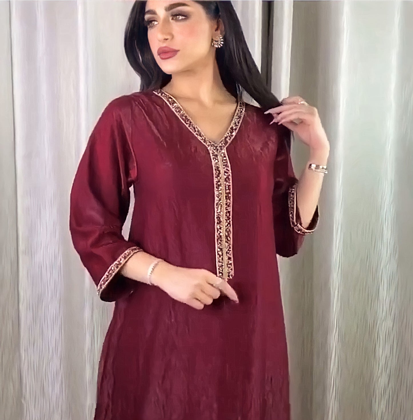 Diamond Robe Turkish Hot Diamond Muslim Women's Wear
