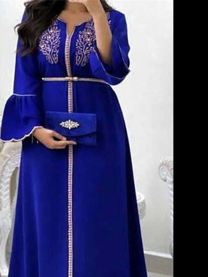 Women's Loose Waist Dubai Four-way Stretch Cardigan Dress